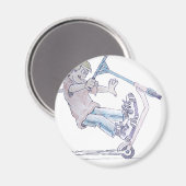 マイクロスクーター・ホエリー漫画のマイクロスクーター マグネット (正面/裏面)