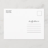 マイクロダウンサイズの発表結婚を行う ポストカード (裏面)