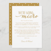 マイクロダウンサイズの発表結婚を行う 招待状 (正面/裏面)