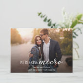 マイクロダウンサイズの発表結婚を行う 招待状 (スタンド正面)