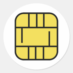 マイクロチップのクレジットカード ラウンドシール