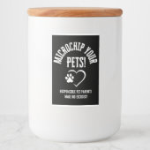 マイクロチップペットのワインボトルラベル フードラベル (正面)