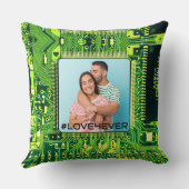 マイクロチップモダンのカッコいい絶え間ない写真に対する愛 クッション (裏面)