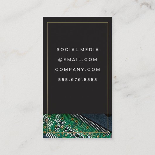 マイクロチップ技術 | 新規採用 名刺 (裏面)