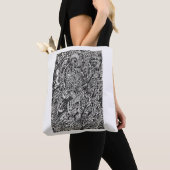 マイクロドット・マンに入る トートバッグ (クローズアップ)