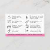 マイクロニモダンードリングアフターケア指示カード 名刺 (裏面)