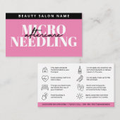 マイクロニモダンードリングアフターケア指示カード 名刺 (正面/裏面)