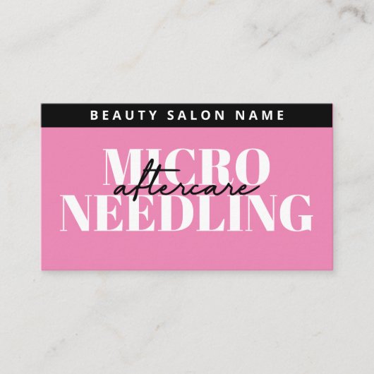 マイクロニモダンードリングアフターケア指示カード 名刺 (正面)