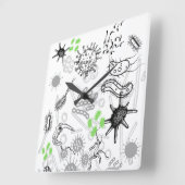 マイクロビークロック スクエア壁時計 (傾斜)