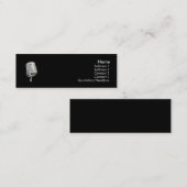 マイクロフォンのオールドスタイルの残っている細い名刺 スキニー名刺 (正面/裏面)