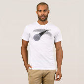 マイクロフォンのクローズアップのTシャツ Tシャツ (正面フル)
