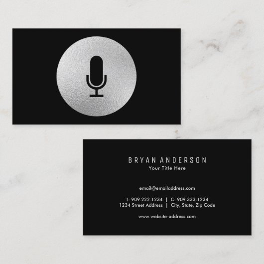 マイクロフォンの名刺 名刺 (正面/裏面)