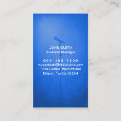 マイクロフォンの点検のミュージシャンのDJのボーカリストはV2を梳きます 名刺 (裏面)