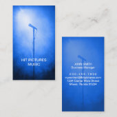 マイクロフォンの点検のミュージシャンのDJのボーカリストはV2を梳きます 名刺 (正面/裏面)