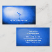 マイクロフォンの点検のミュージシャンのDJのボーカリストカード 名刺 (正面/裏面)