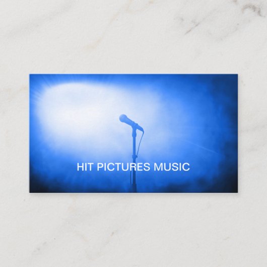 マイクロフォンの点検のミュージシャンのDJのボーカリストカード 名刺 (正面)