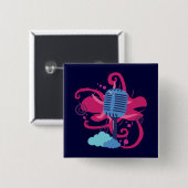 マイクロフォンの爆発 缶バッジ (正面&裏面)