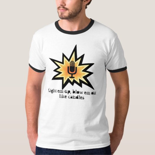 マイクロフォンの爆発 Tシャツ (正面)