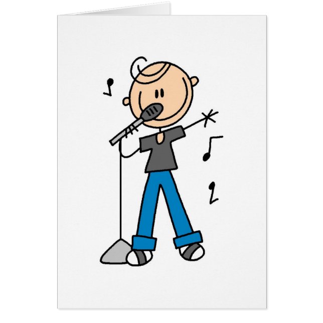 マイクロフォンカードの星の歌手 (正面)