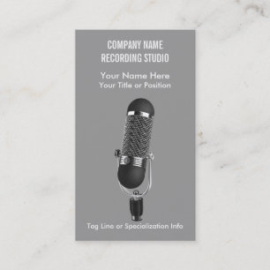 マイクロフォン音楽スタジオかエンターテイメント 名刺
