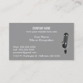 マイクロフォン音楽スタジオかエンターテイメント 名刺 (裏面)