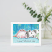 マイクロブタ　子豚　バレンタインズデイ　フラットカード (スタンド正面)