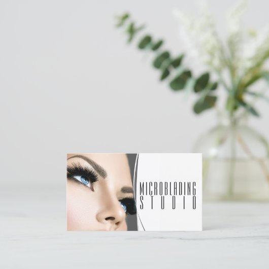 マイクロブモダンレード,眉毛,永久的なメイク 名刺 (スタンド正面)