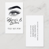 マイクロブモダンレード，眉毛，永久的なメイク 名刺 (正面/裏面)