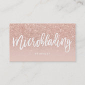 マイクロブラッエレガントディングタイポグラフィ赤面バラ金ゴールド 名刺 (正面)