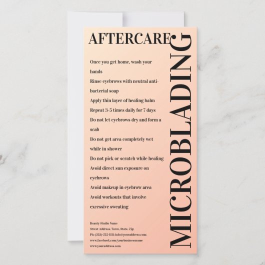 マイクロブラッディングアフターケアクリーミー釉薬 サンキューカード (正面)