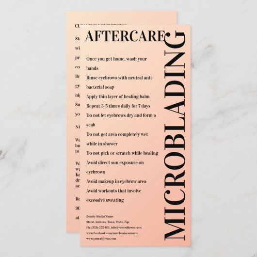 マイクロブラッディングアフターケアクリーミー釉薬 サンキューカード (正面/裏面)