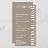 マイクロブラディングアフターケアコーヒーラテ指示 サンキューカード (正面/裏面)