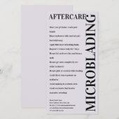 マイクロブラディングアフターケア光ラベンダー指示 サンキューカード (正面/裏面)