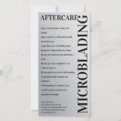 マイクロブラディングアフターケア金属グレーミニマル勾配 サンキューカード (正面)