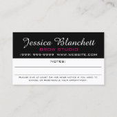 マイクロブラディングブロース&ラッシュサロンアポイントメントカード 予約カード (裏面)