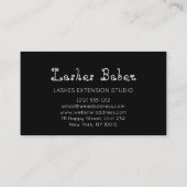 マイクロブラディングメイクアイドラッシュブラックバラ赤面 名刺 (裏面)