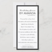 マイクロブレイディングアフターシンプルケアホワイトブラックボーダー サンキューカード (正面)