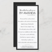 マイクロブレイディングアフターシンプルケアホワイトブラックボーダー サンキューカード (正面/裏面)