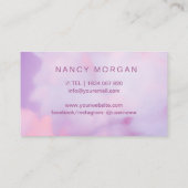 マイクロブレイディングホログラフィックパープル名刺 名刺 (裏面)