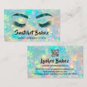 マイクロブレイディングメイクアップまつ毛ティール（緑がかった色）自筆証書 名刺 (正面/裏面)