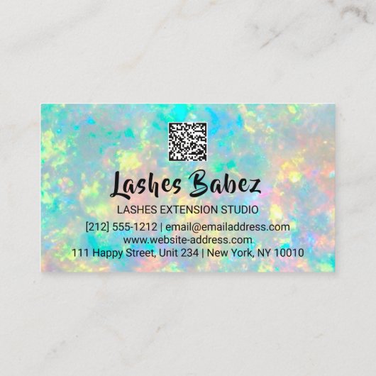 マイクロブレイディングメイクアップまつ毛ティール(緑がかった色)自筆証書 名刺 (裏面)