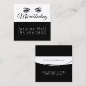 マイクロブレイディング、眉、タトゥー、パーマネントメイク スクエア名刺 (正面/裏面)