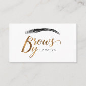 マイクロブレーディングのアーティスト(金ゴールドカラー) 名刺 (正面)