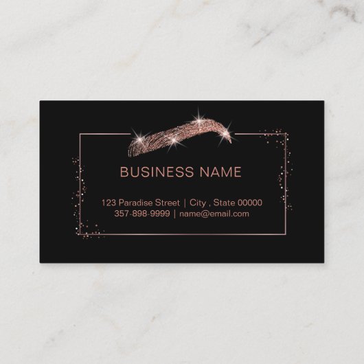 マイクロブレーディングアーティストインバラ金ゴールドグリッター 名刺 (裏面)