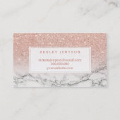 マイクロブレーディングタイポグラフィバラ金ゴールドグリッター大理石 名刺 (裏面)