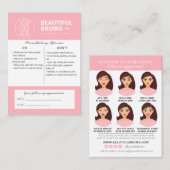 マイクロブレーディング・アフターケアの手順とアポイントメント  名刺 (正面/裏面)