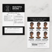 マイクロブレーディング・アフターケアの手順とアポイントメント  名刺 (正面/裏面)