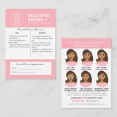 マイクロブレーディング・アフターケアの手順とアポイントメント 名刺 (正面/裏面)