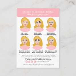 マイクロブレーディング・アフターケアの手順とアポイントメント  名刺