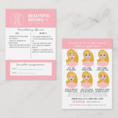 マイクロブレーディング・アフターケアの手順とアポイントメント  名刺 (正面/裏面)